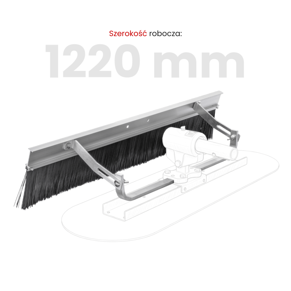 Toolsa Concrete Broom With U-Adapter For Big Blue Float And Bull Float