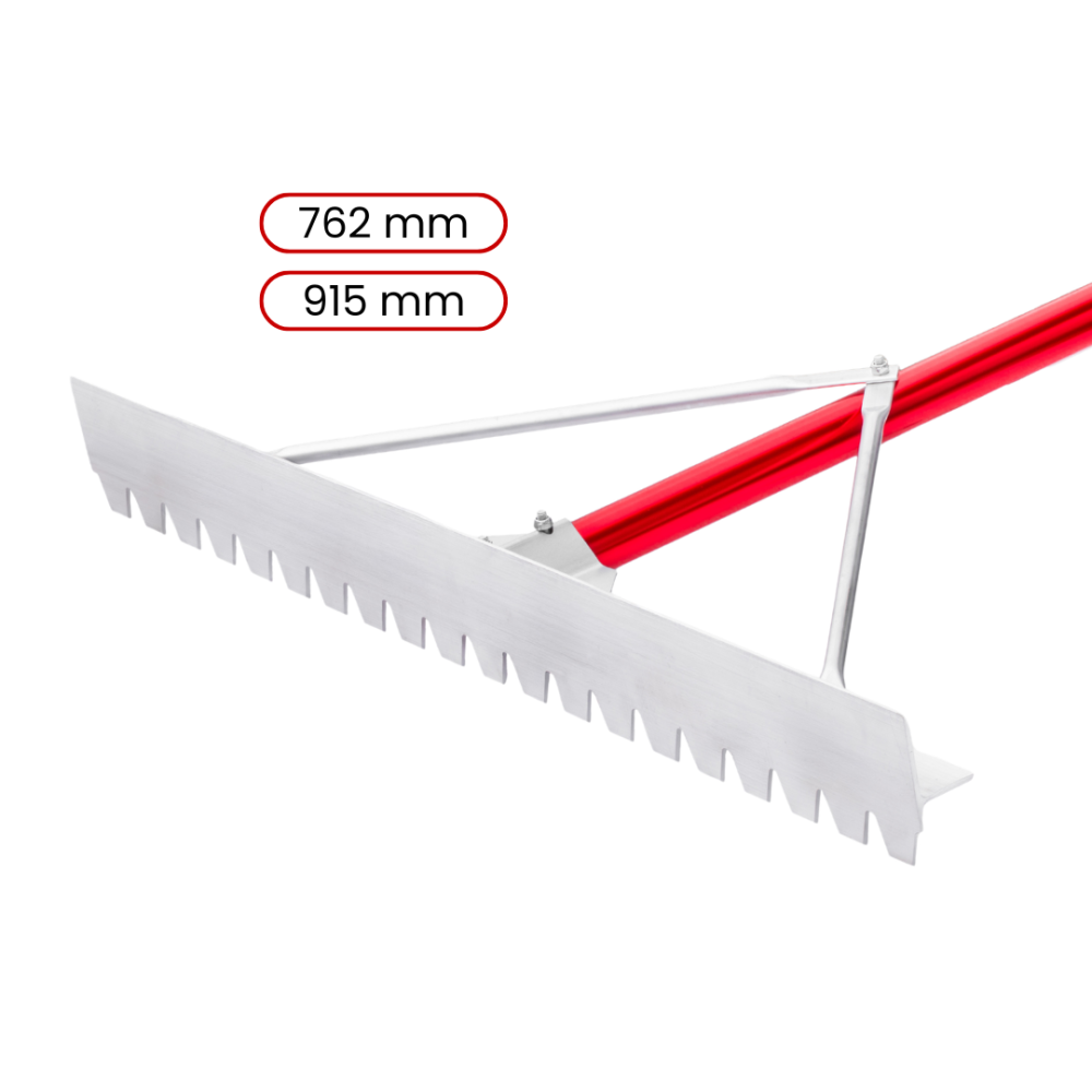 Toolsa Magnesium Asphalt Rake With Blunt Tines (762 | 915 Mm)