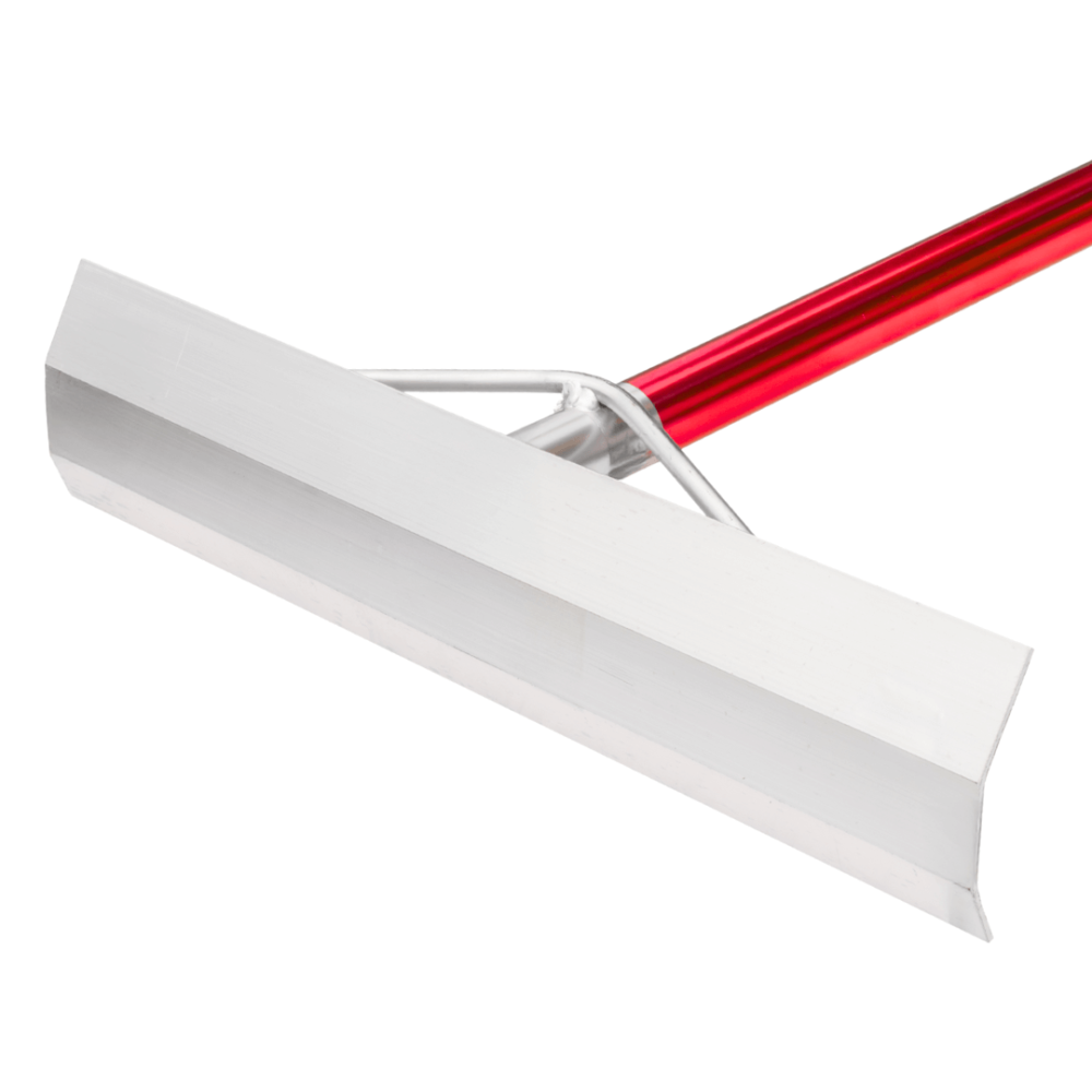Toolsa Red Aluminium Concrete Rake (508 x 105 x 1530 Mm)
