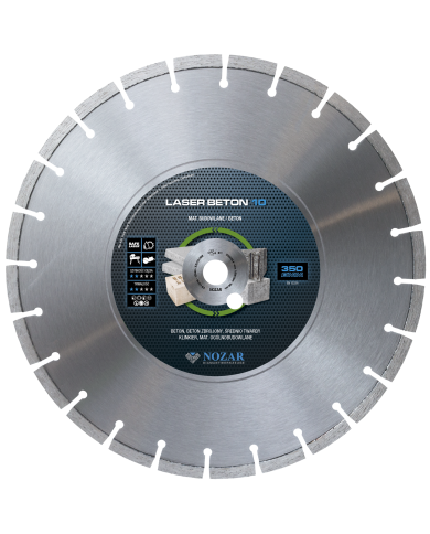 Tarcza diamentowa Nozar Laser Beton 10 350x25,4 mm