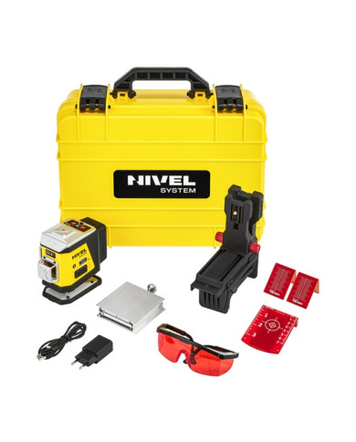 Nivel System CL3R red cross line laser Nivel System - Technical data:  Dimensions: 148 x 90 x 133 mm Weight: 890 g Brand: Nivel 