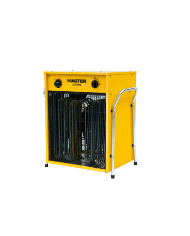 Master B 22 EPB electric heater Master Heaters -      Technical Data:       Airflow [ m³/h ]: 2400     Power supply [ V/Hz ]: 40