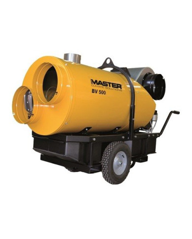 Master BV 500-13CR oil-fired heater with exhaust outlet Master Heaters - Technical specifications:  Tank capacity [ l ]: 150 Air