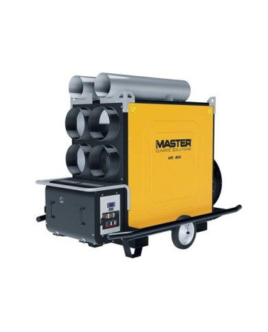 Master BV 691 TR 4-way exhaust oil heater Master Heaters - Technical Data:  Airflow [ m³/h ]: 12800 Power supply [ V/Hz ]: 380-4