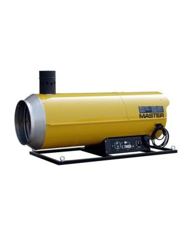 Master BVS 170 E oil-fired heater with exhaust outlet Master Heaters - Dane techniczne:  Przepływ powietrza [ m³/h ]: 1800 Zasil