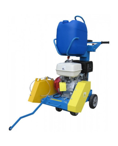 PJ400 mobile cutting machine  - Specifications:  Engine: Honda GX 390 Weight: 125 kg Max cutting depth at an angle: 140 mm Manuf