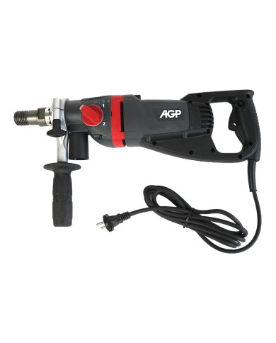 Drilling machine with AGP DM52D microhole tool AGP - Specifications:  Cooling:Air Mounting: 1 ¼'' Voltage:230 V / 50 Hz Drilling