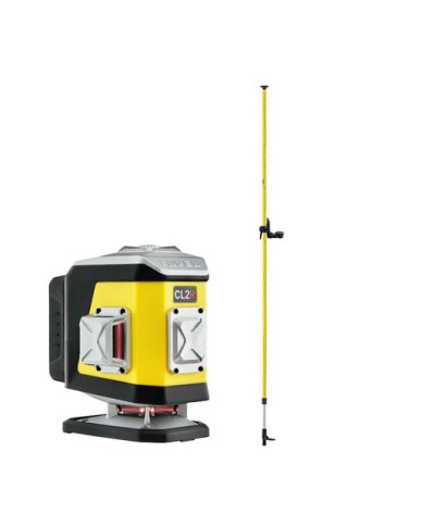 KIT Nivel System CL2R red cross line laser + LP36 pole Nivel System - Technical data:  Dimensions: 130 x 90 x 133 mm Weight: 860