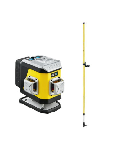 KIT Nivel System CL3B blue cross line laser + LP36 pole Nivel System - Technical data:  Dimensions: 148 x 90 x 133 mm Weight: 89