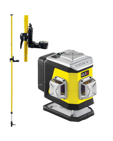 KIT Nivel System CL3R red cross line laser + LP36 pole Nivel System - Technical data:  Dimensions: 148 x 90 x 133 mm Weight: 890