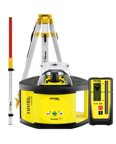 KIT Rotary laser leveler Nivel System NL500G DIGITAL + tripod SJJ1 + staff LS-24 Nivel System - Technical data:  Brand: Nivel Sy