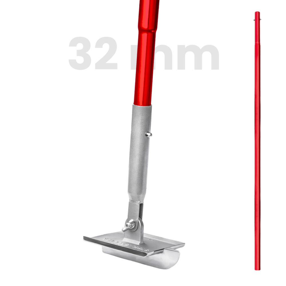 Toolsa Stainless Steel Walking Concrete Groover With Pole (180 x 110 Mm)