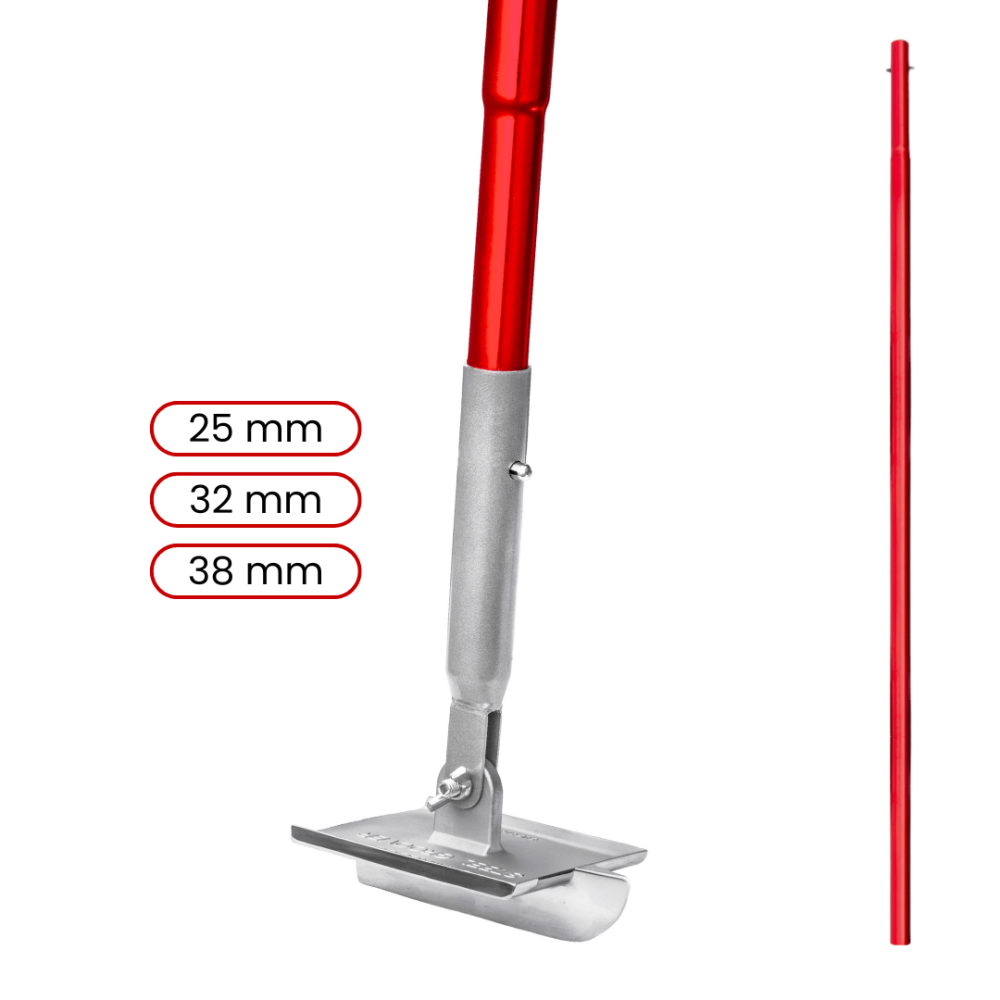 Toolsa Stainless Steel Walking Concrete Groover With Pole (180 x 110 Mm)