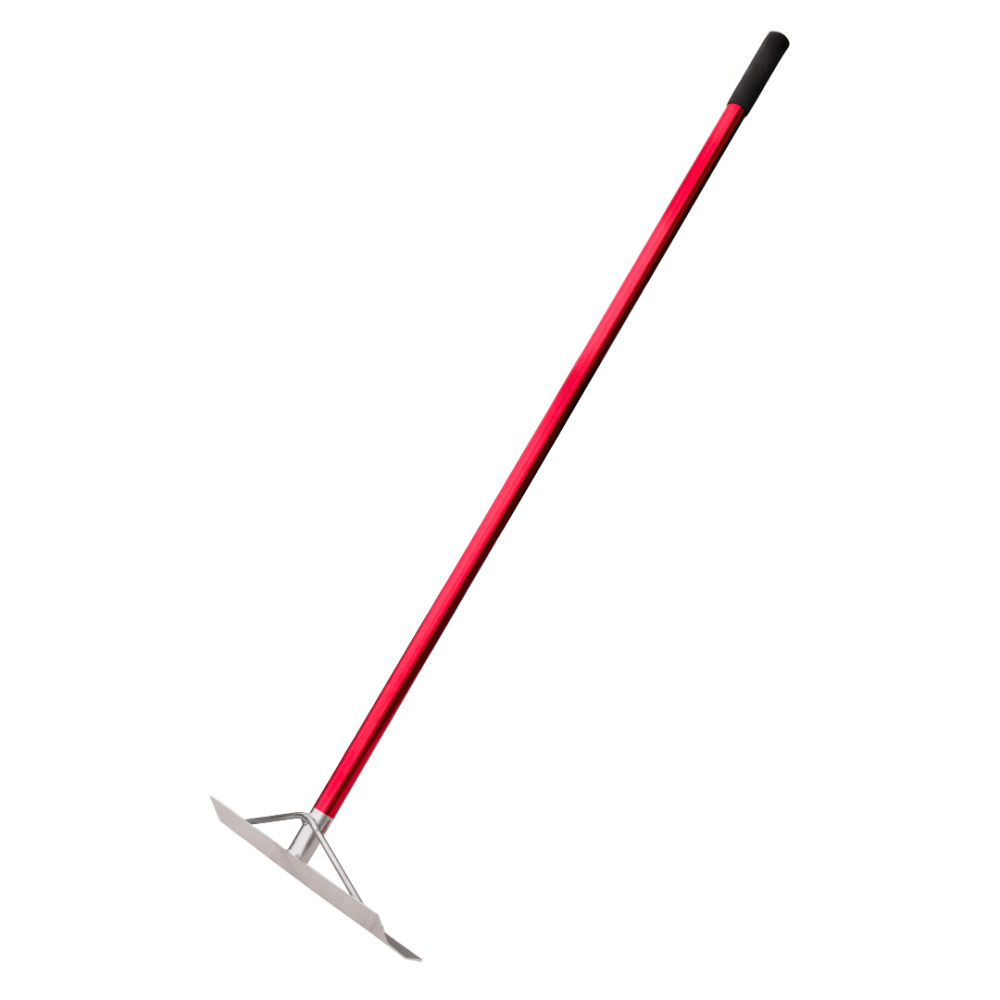 Toolsa Red Aluminium Concrete Rake (508 x 105 x 1530 Mm)