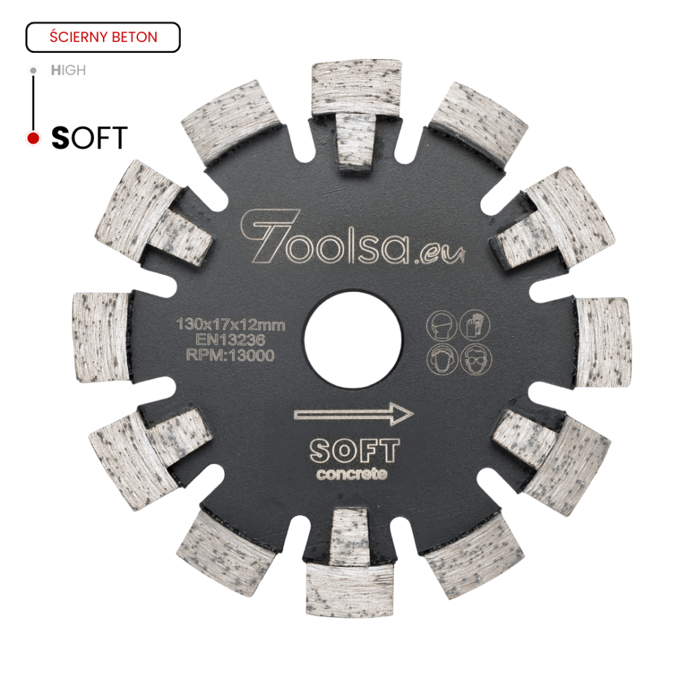 Toolsa LASER-SAC 130 X 17 Mm Floor Heating Cutter (soft Abrasive Concrete)
