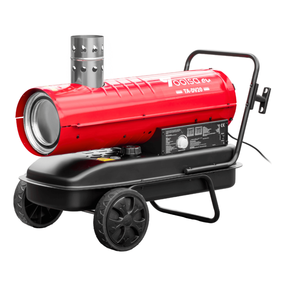 Nagrzewnica olejowa z odprowadzeniem spalin Toolsa TA-DV20 | TOOLSA.eu