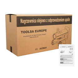 Nagrzewnica olejowa z odprowadzeniem spalin Toolsa TA-DV20 | TOOLSA.eu