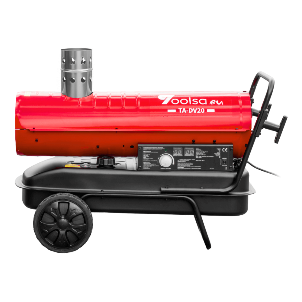 Nagrzewnica olejowa z odprowadzeniem spalin Toolsa TA-DV20 | TOOLSA.eu