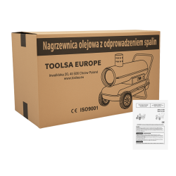 Nagrzewnica olejowa z odprowadzeniem spalin Toolsa TA-DV50 | TOOLSA.eu