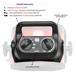 Nagrzewnica elektryczna Toolsa TA-ER2C | TOOLSA.eu