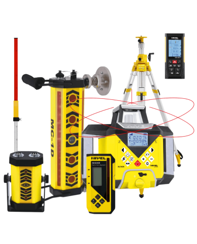 KIT Nivel System NL740R DIGITAL laser leveler + SJJ32 tripod + LS24 staff + HDM-50G rangefinder + MC-1D sensor Nivel System - Te