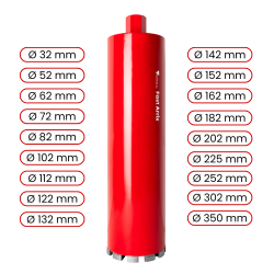 Wiertło diamentowe Toolsa Fast Arrix ⌀ 32-350 mm (twardy beton, twardy beton zbrojony)