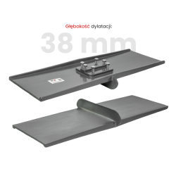 Paca dylatacyjna do betonu  – sam profil roboczy Toolsa (609,6 × 203 mm)