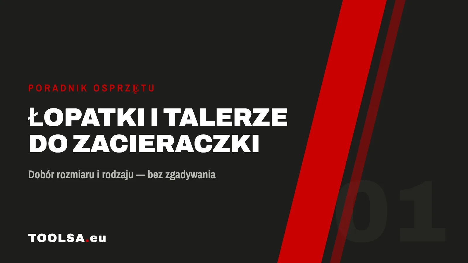 Łopatki i talerze do zacieraczki Toolsa — okładka poradnika doboru